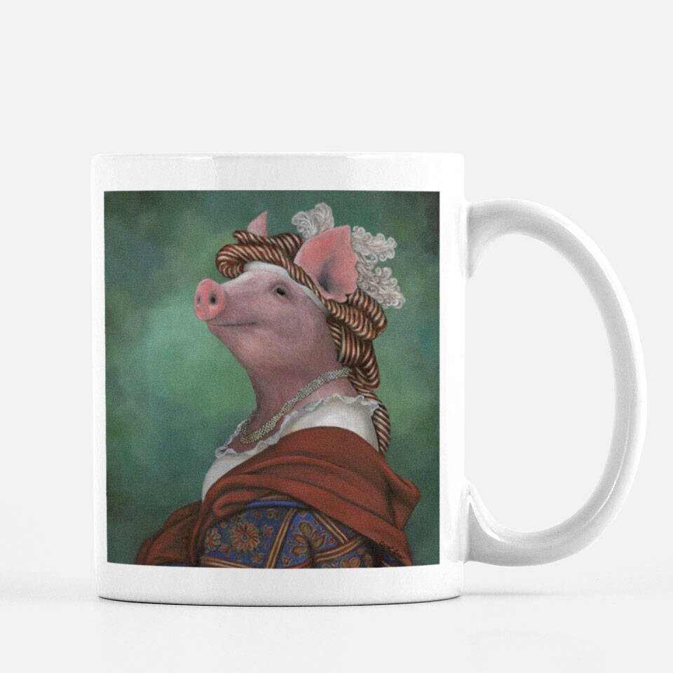 Pig Mug Pig Gifts For Her Kitchen Decor Pig Hilarious Mug Etsy