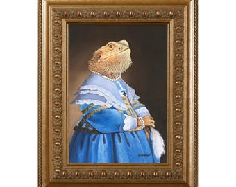 Skäggagamemagnet – Reptilkylskåpsdekoration och present till husdjursägare, Prinsessan Bellamarie