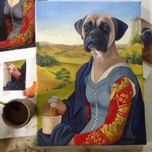 Animal Oil Painting, Painting From Photo, Custom Dog Portrait, Custom Cat Portrait image 6