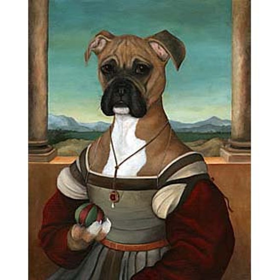 dogs in clothes art