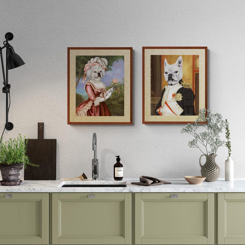 French Bulldog Napoleon Art Print: Frenchie Emperor Portrait image 10