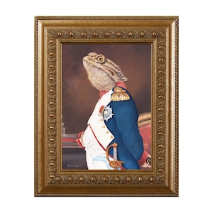 Bearded Dragon, Refrigerator Magnet, Den Decor, Dragon Gifts, Clothes, Reptile Decor, Le Petit Caporal