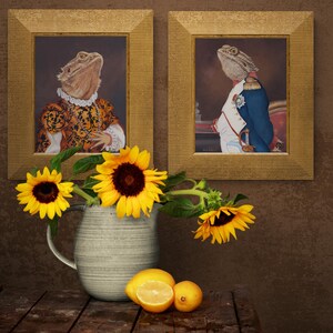 Empress Josephine Bearded Dragon Art Print: Reptile Canvas Wall Decor ...