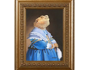 Bearded Dragon, Refrigerator Magnet, Dragon Costume, Gift, Reptile Clothes, Den Decor, Princess Bellamarie