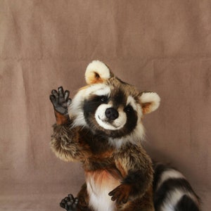 Stuffed Raccoon PDF Pattern - Unique Holiday DIY Teddy Bear Toy Tutorial Easter decor, Birthday gift, Plushie tutorial, doll sewing, craft