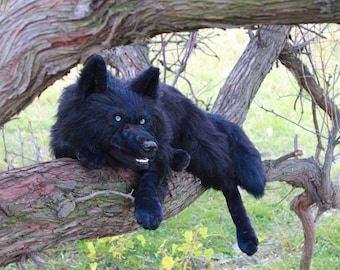 huge wolf plush