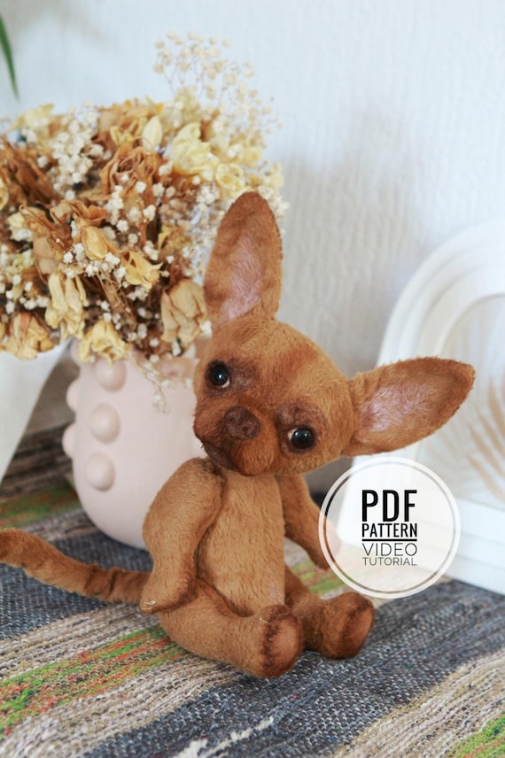 チワワ犬人形の縫製パターン：DIYぬいぐるみ（PDFパターン） - Etsy 日本