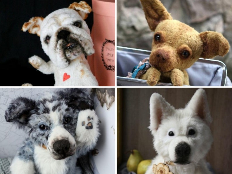 Custom Realistic Stuffed Animal, Dog Replica. Pet Portrait 20cm - Etsy