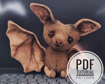 Toy Bat Sewing Pattern: Personalized Stuffed Animal Plush Gift (PDF Pattern)