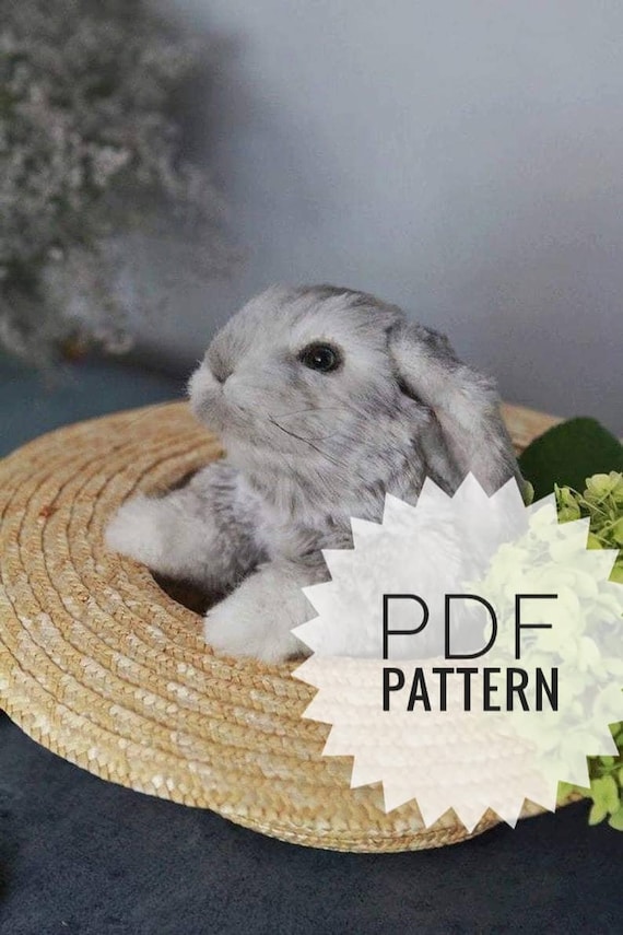 realistic bunny plush