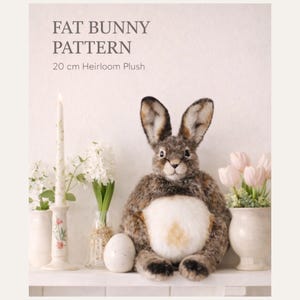 Patrón de costura de conejito gordo en PDF