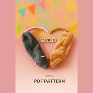 Rat & Dachshund Pencil Case Sewing Pattern: DIY School Supplies (PDF Pattern)