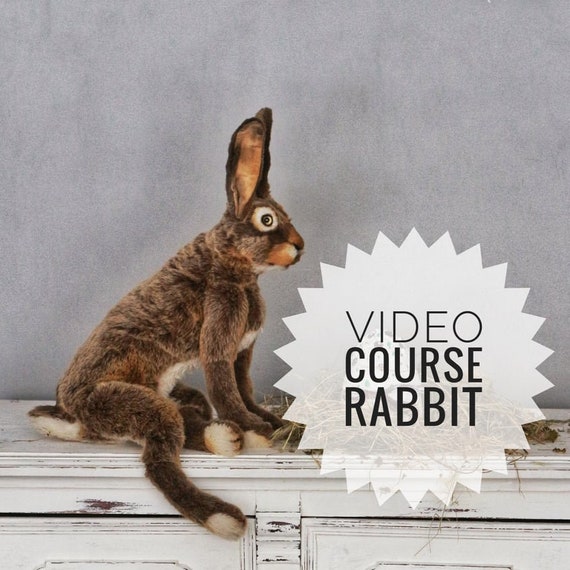 realistic stuffed rabbit