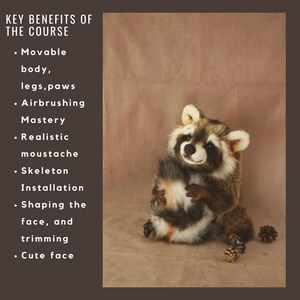 Stuffed Raccoon PDF Pattern - Unique Holiday DIY Teddy Bear Toy Tutorial Easter decor, Birthday gift, Plushie tutorial, doll sewing, craft