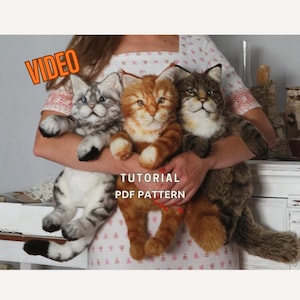 Maine Coon Plush Sewing Pattern, Collectible Toy Tutorial (Digital Download)