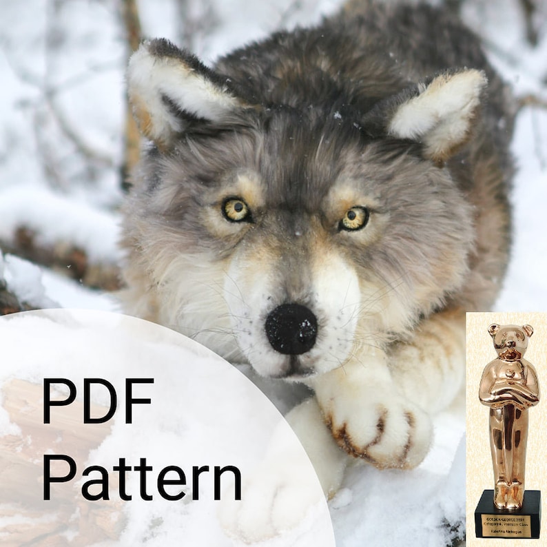 Stuffed Animal Pattern Wolf Dog Doll Making Wolf Lover - Etsy