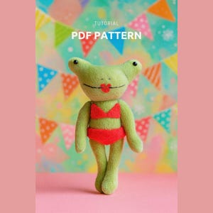 Patron de couture peluche grenouille et crapaud : animal en peluche bricolage (patron PDF).