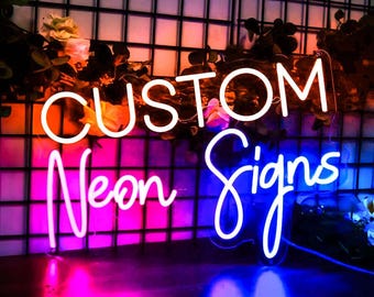 Custom Neon Sign, Neon LED Sign, Wall Decor, LED Neon Light, Neon Sign, Custom Neon Light, Aesthetic Personalized Neon, Wedding Sign