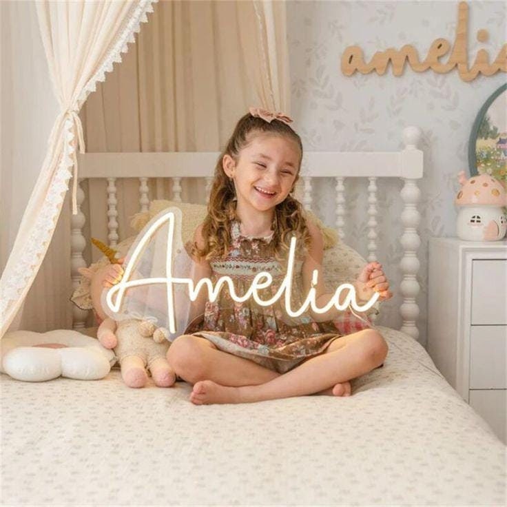 Custom Kids Neon Sign, Name Neon Sign, LED Light Neon Sign, Home and Wall Decor, Wedding Neon Signs Gift for Him/her, Kids, Wedding Gift