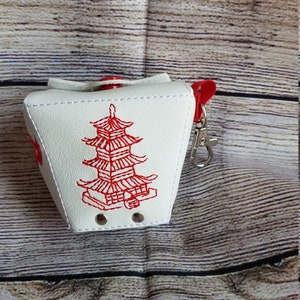 Mini backpack/ Mask pouch keychain Chinese Takeout image 1