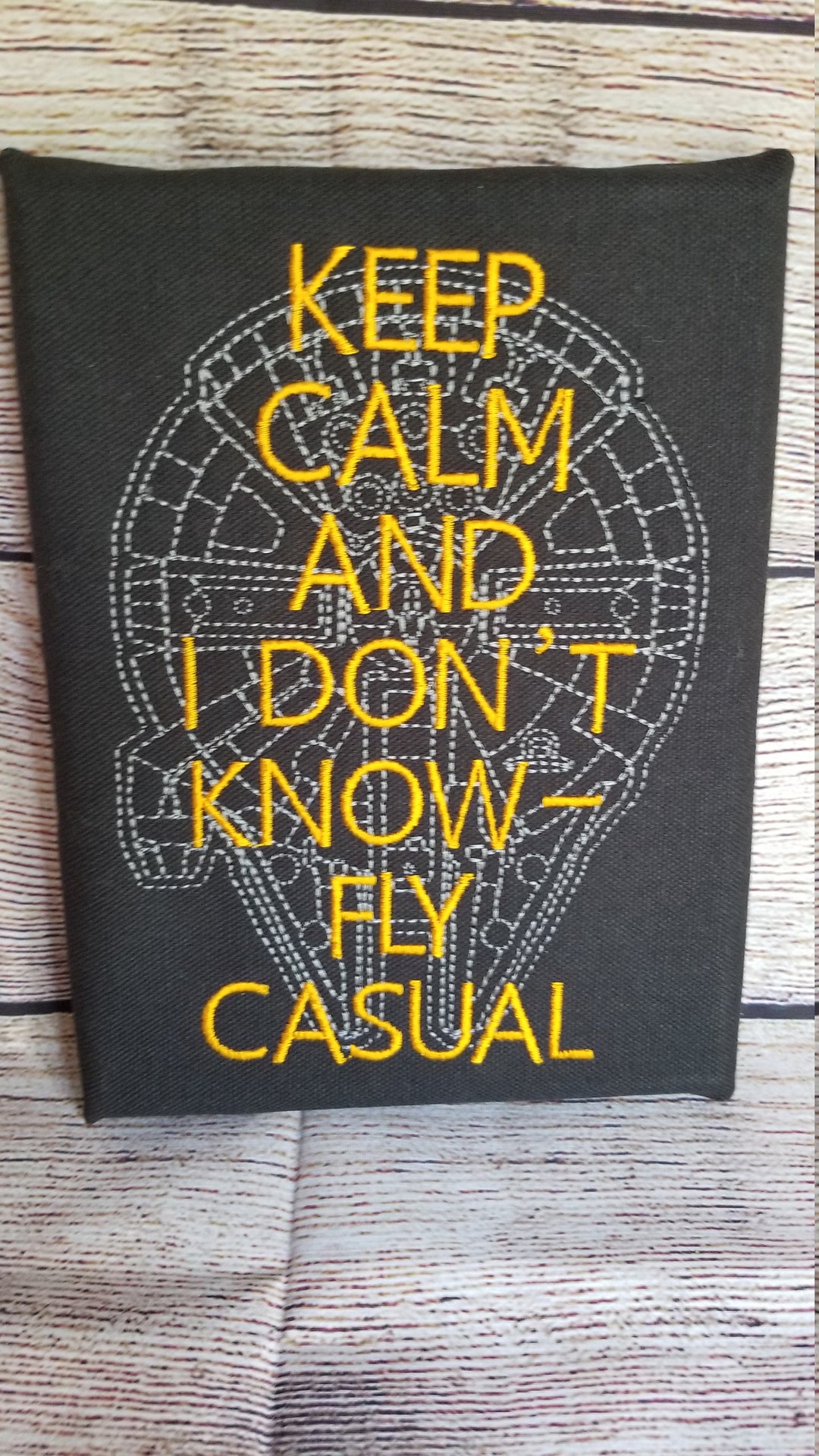 Canvas Mounted Embroidered Keep Calm and Fly Casual Wall Art 6x8 Etsy