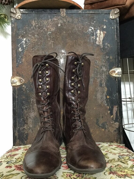 soft leather mid calf boots