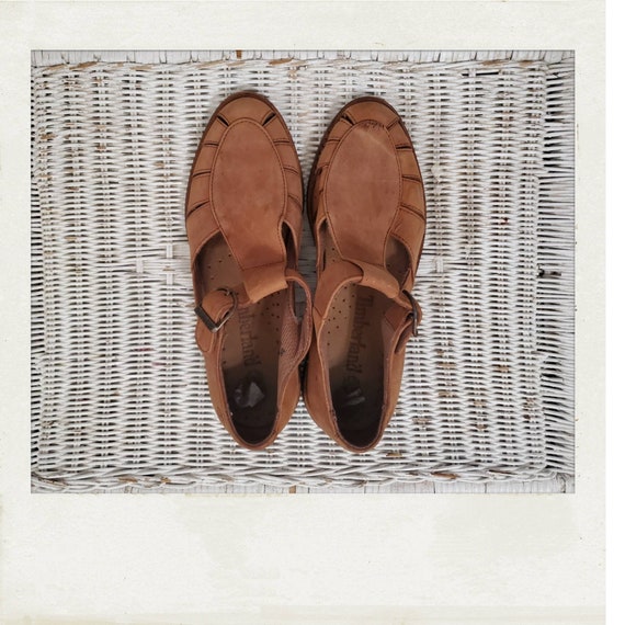 Vintage Timberland Tan Brown Leather Womens Huarac
