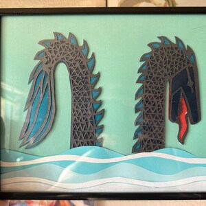 Water Dragon Papercut Art
