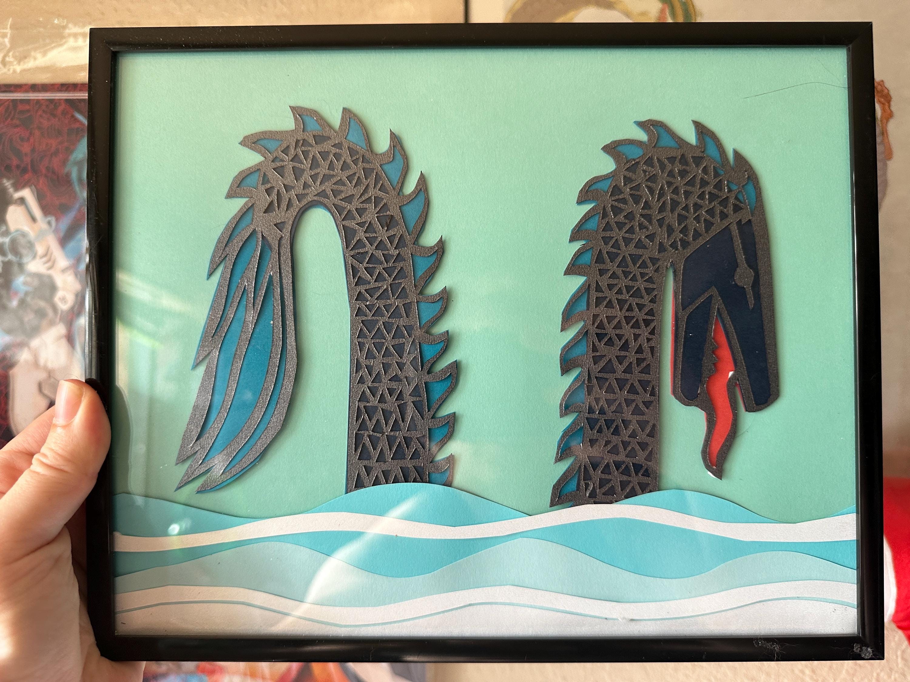 Water Dragon Papercut Art