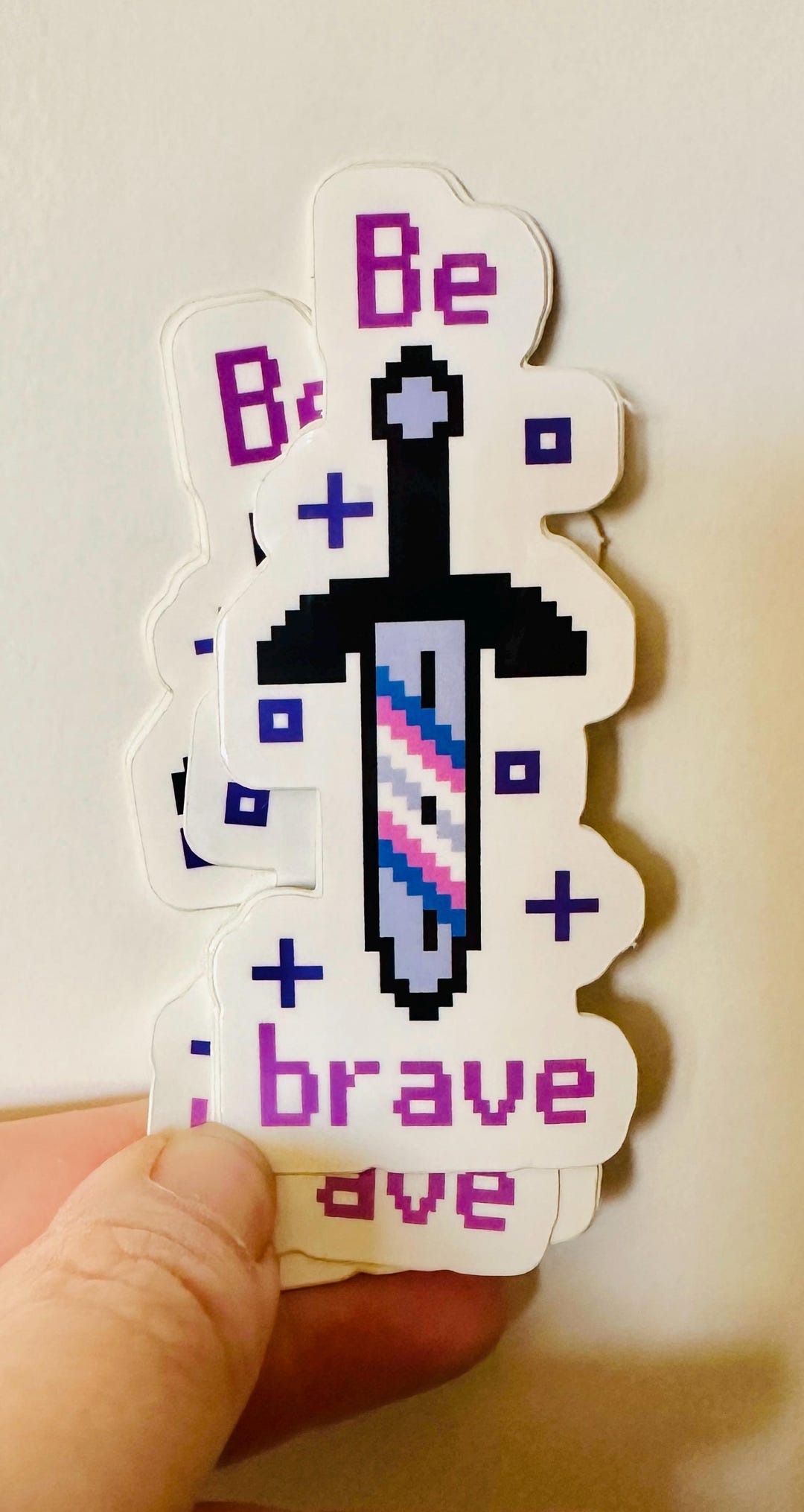 Trans Sword Be Brave Trans Sword Vinyl Sticker - Etsy