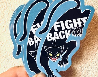 FIGHT BACK Panther Vinyl Sticker