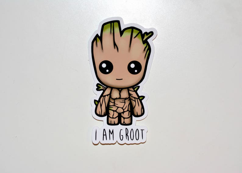 baby groot guardians of the galaxy ii l sticker water | etsy