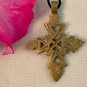 BRASS Ethiopian Coptic Cross Pendant : Ethiopia African Jewelry Beads