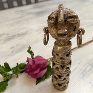 Vintage Antique Ethiopian Metal Falasha Figurine : Ethiopia Africa Jewish Judaism Decor
