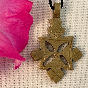 BRASS Ethiopian Coptic Cross Pendant : Ethiopia African Jewelry Beads