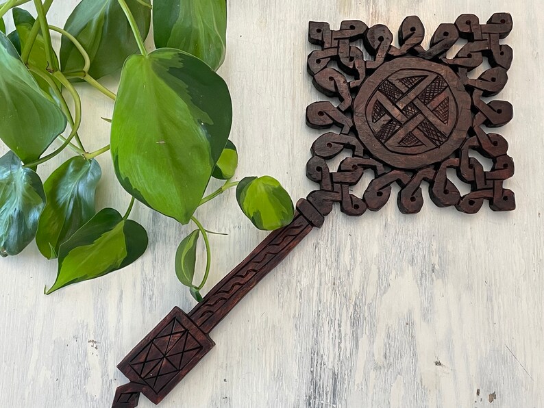 Large Traditional Ethiopian Wood Blessings Hand Coptic Cross Etsy