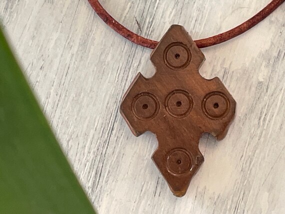 Ethiopian wooden cross necklace deals