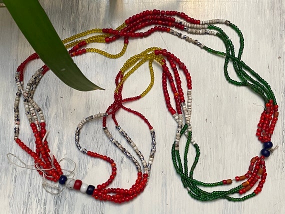 Vintage Ethiopian African Seed Bead Necklace : Et… - image 3