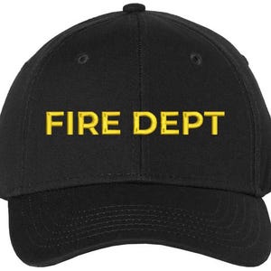 Fire Department Embroidered Baseball Cap | Fire Fighters Rescue Professionals Uniform Hat | Structured Unisex Cap for Men & Women