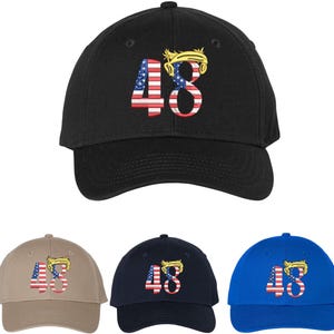 Trump 48th President of United States Embroidered Baseball Cap | Conservative Republican MAGA Hat for Trump Supporters