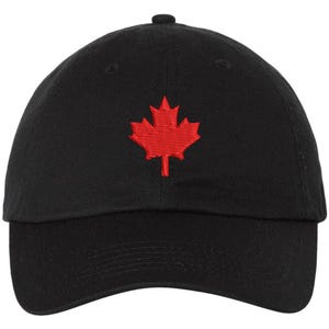 Canada Flag Red Maple Leaf Embroidered Dad Hat Canadian Pride Adjustable Baseball Cap