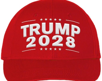 Trump 2028 Embroidered Baseball Cap Patriotic USA Adjustable Dad Hat for Men and Women