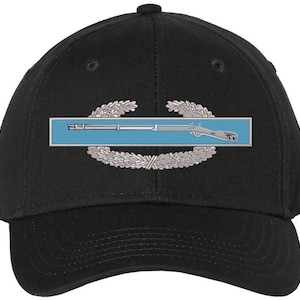 Combat Infantry Men Embroidered Baseball Cap US Army Military CI Troops Adjustable Dad Hat, Black