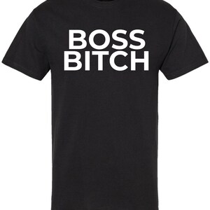 Boss Bitch Female Graphic Printed Tee – Funny Empowering T-Shirt for Women, Girl Boss Gift, Feminist Statement Shirt, Black