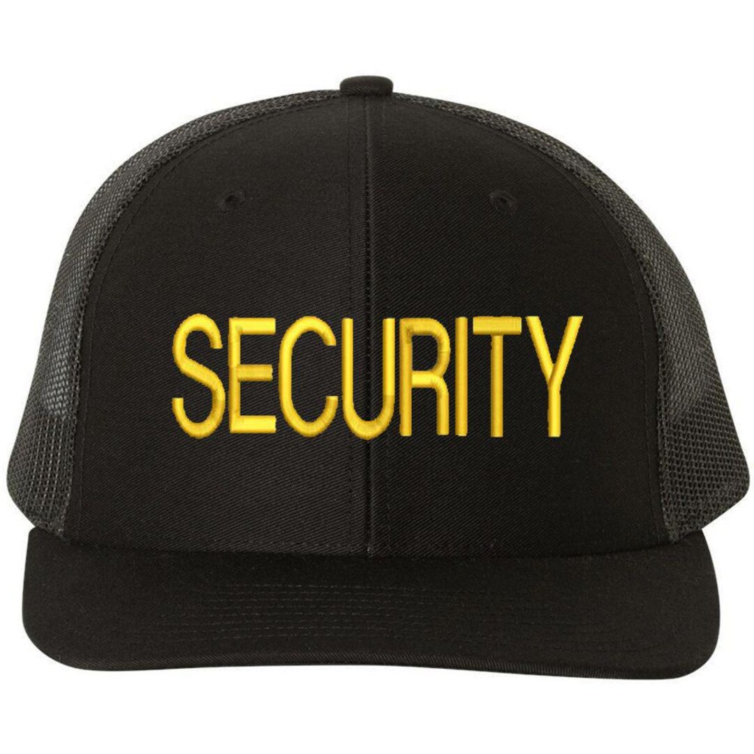 Security Trucker Hat Large Embroidered Security Officer Guard ...