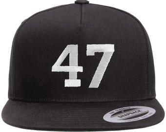 47 Embroidered Flat Bill Cap | 47th President of United States | Trump Supporter Snapback Hat