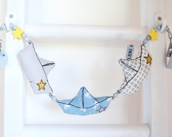 Stroller chain boats, gift for birth