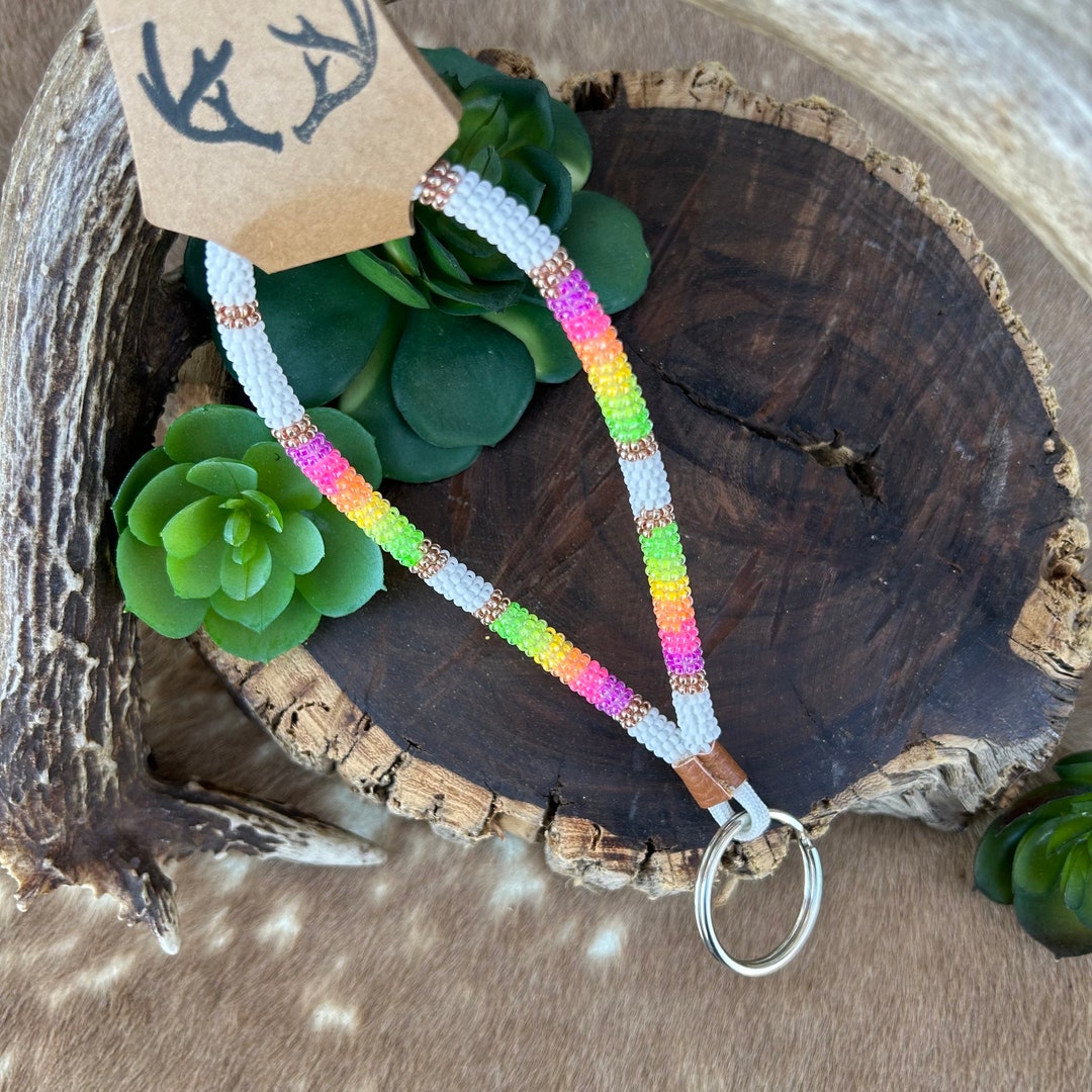 Beaded Wristlet Keychain Seed Bead Wristlet Keychain Etsy