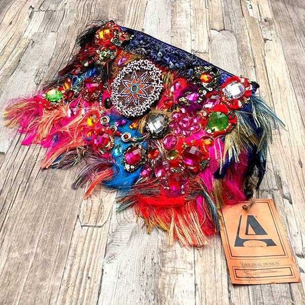 SMALL CANVAS CLUTCH TRIBAL THEORY