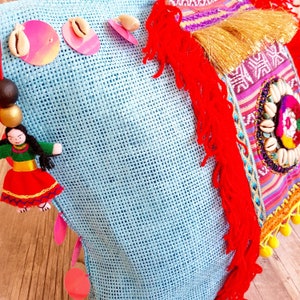 Boho Bag Turquoise African Style Pink Colorful Bohemian Beach Bag Handmade Traditional Wedding Gift For Her image 3